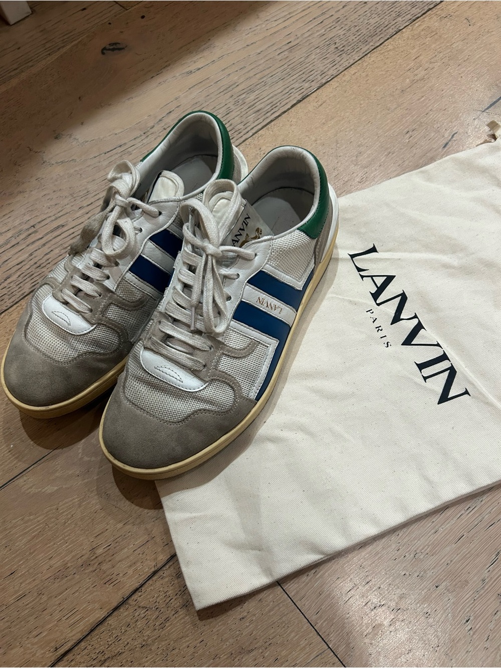 Lanvin Low-Top Leather Sneakers